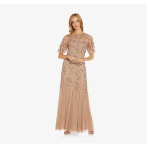 Robe Adrianna Papell Taille 12 - Rose Fleuri, Mi-Longue - Neuve Avec Étiquette (Valeur ~200€)